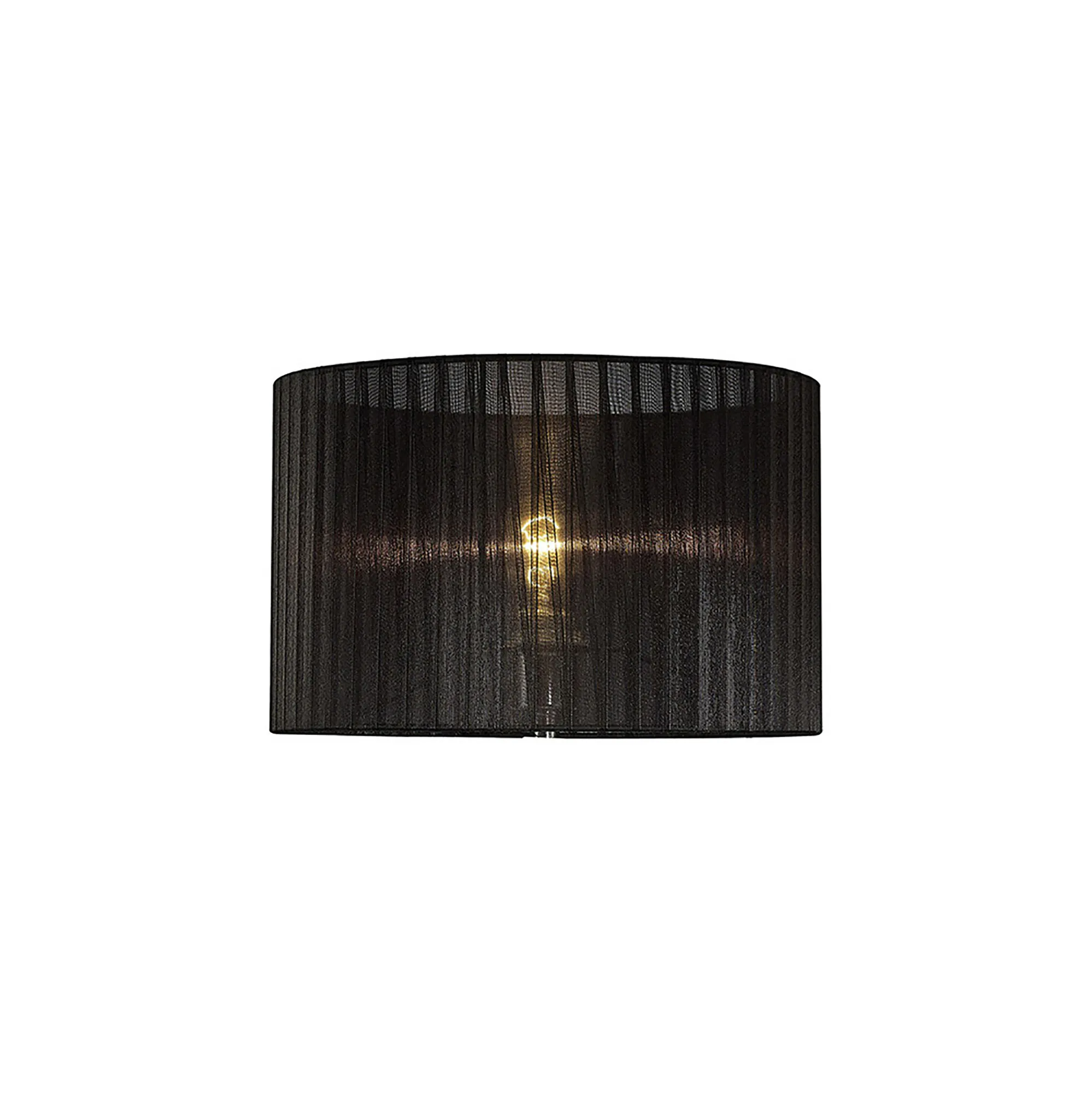 ILS31724  Florence 36cm Round Organza Fabric Shade Black